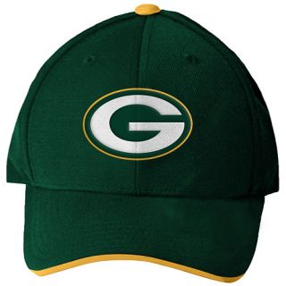 NFL Team Apparel Youth Green Bay Packers Basic Structured Adjustable Cap   Size: