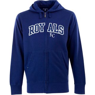 Antigua Mens Kansas City Royals Full Zip Hooded Applique Sweatshirt   Size: