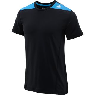 adidas Mens TechFit Fitted Short Sleeve T Shirt   Size: Medium, Black/solar