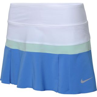 NIKE Womens Woven Pleated Tennis Skirt   Size: Large, White/green/blue