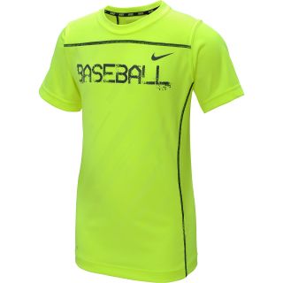 NIKE Boys Field Sport Short Sleeve Baseball T Shirt   Size: Small, Volt
