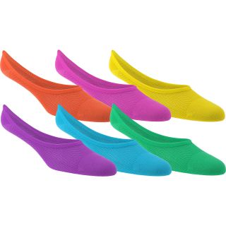 SOF SOLE Womens All Sport Lite Footie Socks   6 Pack   Size Medium, Acid/black