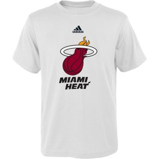 adidas Youth Miami Heat Primary Logo Short Sleeve T Shirt   Size: Large, White