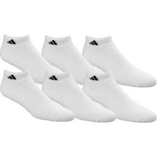 adidas Mens Athletic Low Cut Socks   6 Pack   Size: Large, White/black