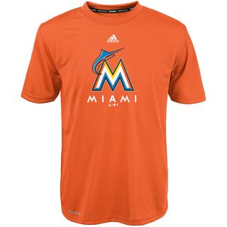adidas Youth Miami Marlins ClimaLite Team Logo Short Sleeve T Shirt   Size: