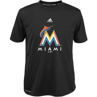 adidas Youth Miami Marlins ClimaLite Team Logo Short Sleeve T Shirt   Size: