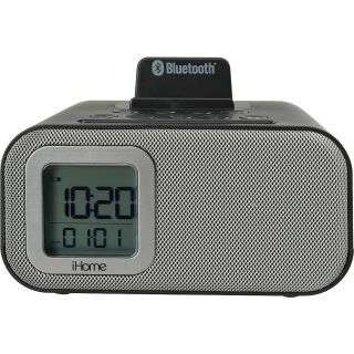 iHOME Wireless Bluetooth Dual Alarm Clock with USB Charger, Black