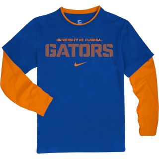 NIKE Youth Florida Gators Dri FIT 2 Fer Long Sleeve T Shirt   Size: Xl, Royal