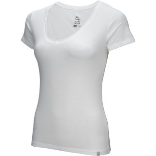 ALPINE DESIGN Womens V Neck Short Sleeve T Shirt   Size: Medium, Bright White