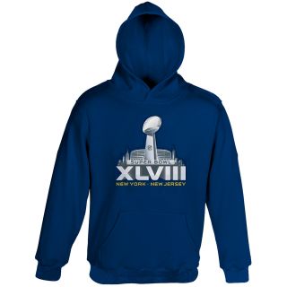 NFL Team Apparel Youth Super Bowl XLVIII Navy Pullover Hoody   Size: Medium,