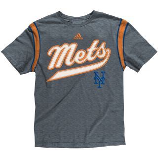 adidas Youth New York Mets Heathered Vintage Short Sleeve T Shirt   Size: 4,