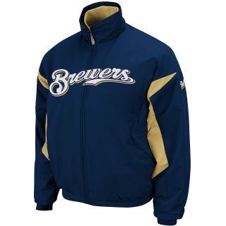 Majestic Mens Milwaukee Brewers Therma Base Premier Jacket   Size: XXL/2XL,