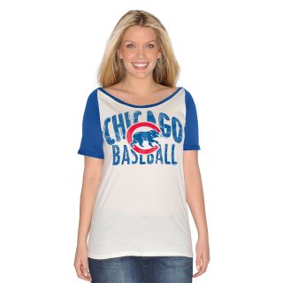G III Womens Chicago Cubs Dinger Short Sleeve T Shirt   Size: Large