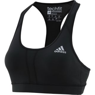adidas Womens TechFit Molded Cup Sports Bra   Size: Small, Pink Pow/black