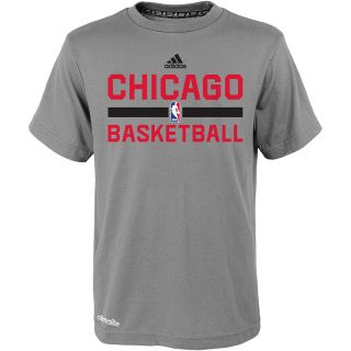 adidas Youth Chicago Bulls Practice ClimaLite Short Sleeve T Shirt   Size:
