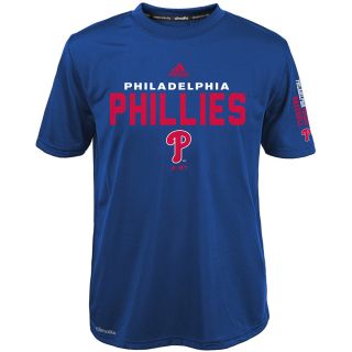 adidas Youth Philadelphia Phillies ClimaLite Batter Short Sleeve T Shirt   Size: