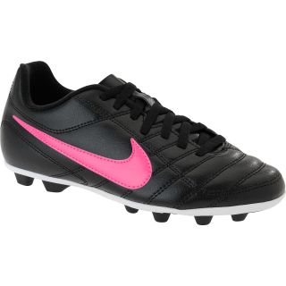 NIKE Kids Jr. Chaser FG R Low Soccer Cleats   Size: 5, Black/pink