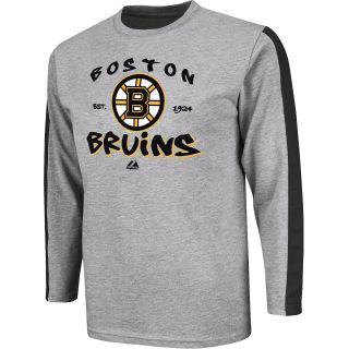 MAJESTIC ATHLETIC Youth Boston Bruins Breaking Pass Long Sleeve T Shirt   Size: