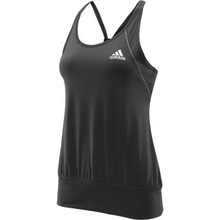 adidas Womens Boyfriend Layer Tank   Size Medium, Black/silver