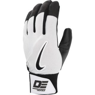 NIKE Diamond Elite Edge Adult Baseball Batting Gloves   Size: Small, White/black