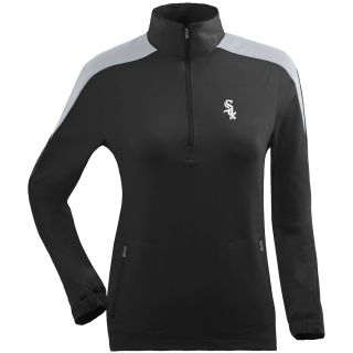 Antigua Womens Chicago White Sox Succeed Front Fleece Half Zip Pullover   Size: