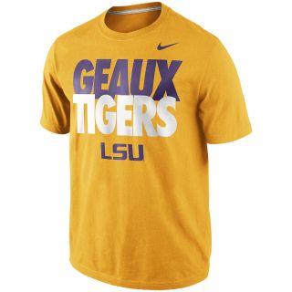 NIKE Mens LSU Tigers Geaux Tigers Local Gold T Shirt   Size: Large, Gold