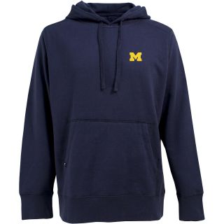 Antigua Mens Michigan Wolverines Signature Hooded Pullover Sweatshirt   Size: