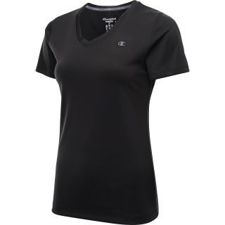 CHAMPION Womens Vapor PowerTrain Short Sleeve T Shirt   Size: Large, Black/grey