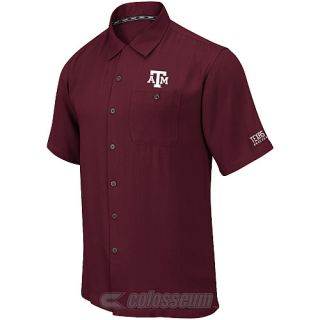 COLOSSEUM Mens Texas A&M Aggies Button Up Camp Shirt   Size: Xl, Maroon