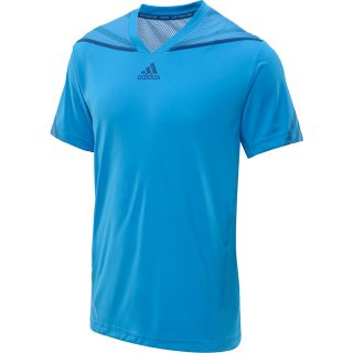 adidas Mens adiZero Short Sleeve Tennis T Shirt   Size: Small, Solar Blue