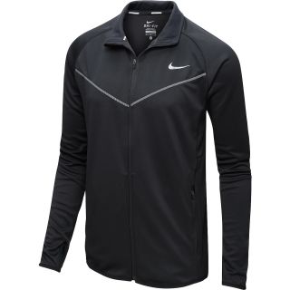 NIKE Mens Knit Full Zip Track Jacket   Size: Small, Black/reflective Silver