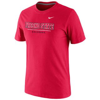 NIKE Mens Fresno State Bulldogs Logo Short Sleeve T Shirt   Size: Small, Red