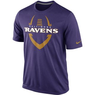 NIKE Mens Baltimore Ravens Dri FIT Legend Icon Short Sleeve T Shirt   Size: Xl,