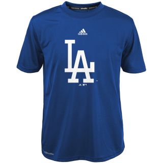 adidas Youth Los Angeles Dodgers ClimaLite Team Logo Short Sleeve T Shirt  