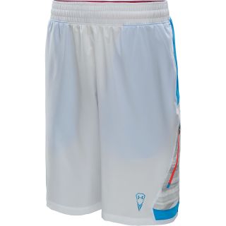 UNDER ARMOUR Mens Lacrosse Shorts   Size: Xl, White/electric Blue