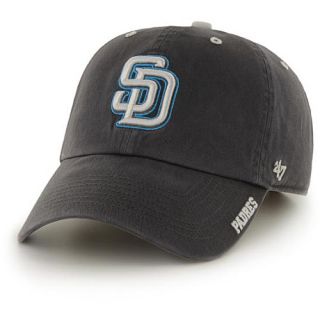 47 BRAND Mens San Diego Padres Charcoal Ice Clean Up Adjustable Cap   Size: