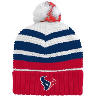NFL Team Apparel Youth Houston Texans Cuffed Pom Knit Girls Hat   Size: Youth