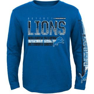 NFL Team Apparel Youth Detroit Lions Rewind Forward Long Sleeve T Shirt   Size