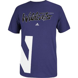 adidas Mens Northwestern Wildcats Getting Big Short Sleeve T Shirt   Size: