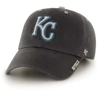 47 BRAND Mens Kansas City Royals Charcoal Ice Clean Up Adjustable Cap   Size: