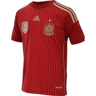 adidas Youth Spain 2014 World Cup Home Replica Soccer Jersey   Size Smallreg,