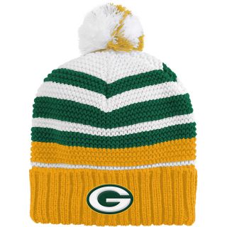 NFL Team Apparel Youth Green Bay Packers Cuffed Pom Knit Girls Hat   Size: Youth
