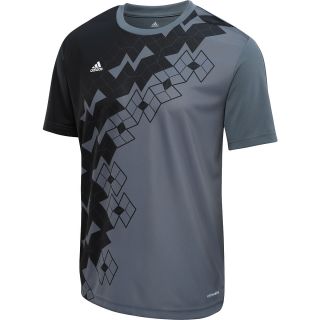 adidas Mens Predator ClimaLite Short Sleeve T Shirt   Size: 2xl, Lead/black