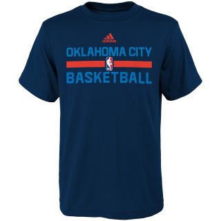 adidas Youth Oklahoma City Thunder Practice Short Sleeve T Shirt   Size: Small