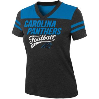 NFL Team Apparel Girls Carolina Panthers Burn Out Jersey Short Sleeve T Shirt  