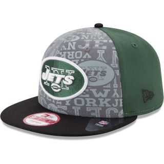 NEW ERA Mens New York Jets Reflective Draft 9FIFTY One Size Fits All Cap, Green