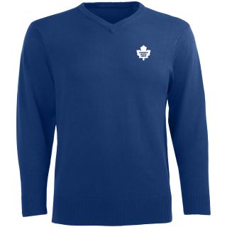 Antigua Mens Toronto Maple Leafs Ambassador Knit V Neck Sweater   Size: