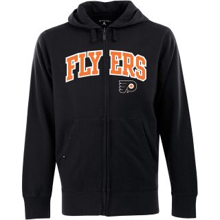 Antigua Mens Philadelphia Flyers Full Zip Hooded Applique Sweatshirt   Size: