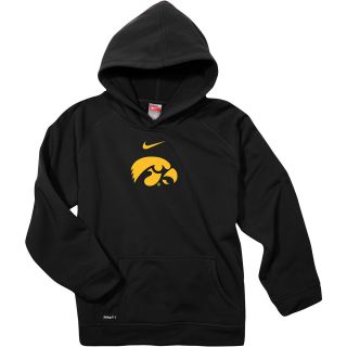 NIKE Youth Iowa Hawkeyes Therma FIT Performance Fleece Hoody   Size: Large,