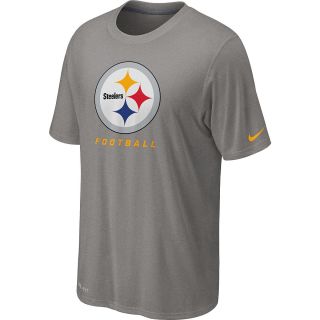 NIKE Mens Pittsburgh Steelers Legend Elite Logo T Shirt   Size: Medium, Grey